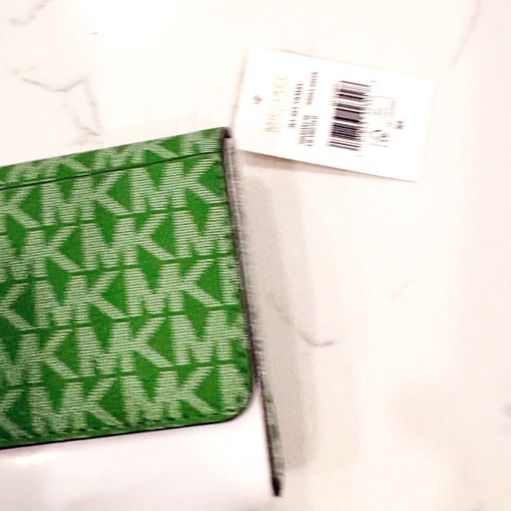 Michael Kors Jungle Green Purse and Wallet - Picture 5 of 6